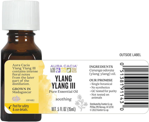 Aura Cacia 100% Pure Essential Oil Ylang Ylang - 0.5 fl oz...