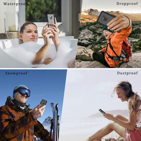 Lanhiem Galaxy Note 9 Phone Case, IP68 Waterproof Dustproof Shockproof Case with Built-in Screen Protector, Full Body Sealed Underwater Protective...