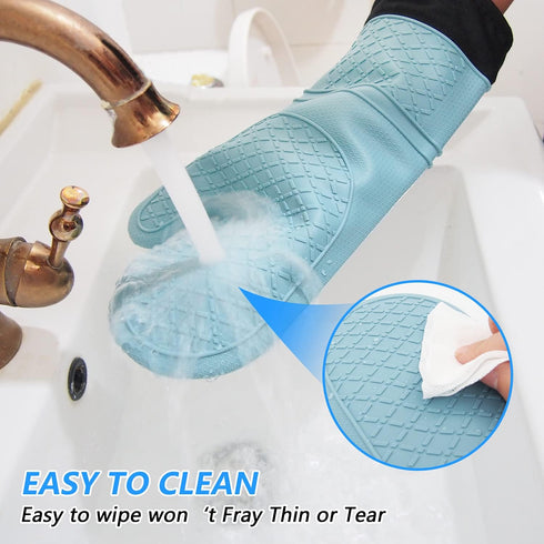 Multi-Purpose Silicone Gloves for Kitchen Cooking: Heat Resistant, Waterproof, and Non-Slip for BBQ, Grill, Microwave, Oven, and Baking...