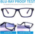 5 Pack Reading Glasses Blue Light Blocking for Men Women?Square Frame Computer Readers with Comfort Spring Hings,Anti Glare/Eyestrain 3.0...