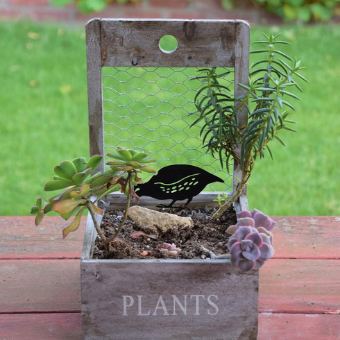 COHEALI 4Pcs Iron Cast Animal Stake Statue Rustic Quail Silhouette Quail Family Yard Black Metal Quail Art Garden Birds Silhouette Statue Lawn Bac...