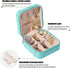 MODENGKONGJIAN Mini Jewelry Travel Case, PU Leather Travel Jewelry Organizer Box, Small Portable Portable Jewellery Storage Holder for Womens Ring...