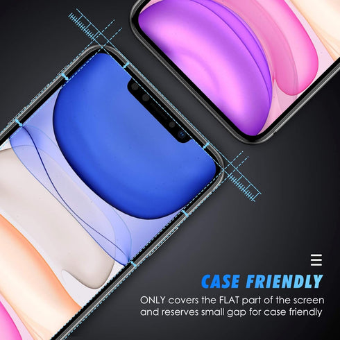 SPARIN Screen Protector Compatible with iPhone 11 / XR 6.1 inch, 4 Pack Tempered Glass with Alignment Frame......
