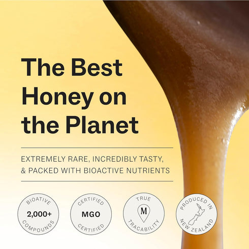 Manukora Raw Manuka Honey, MGO 50+, New Zealand Honey, Non-GMO, Traceable from Hive to Hand, Daily Wellness Support - 250g (8.82 Oz)...