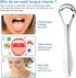 2 Pack Tongue Scraper with Travel Case, Medical Grade Metal Tongue Scrapers for Adults & Kids, Dual-Layer Tongue Cleaners Set for Fresh Breath, St...