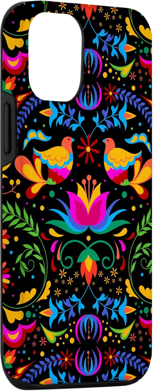 iPhone 14 Pro Mexican Heritage Otomi Pride Love Peace Doves Phone Case...