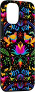 iPhone 14 Pro Mexican Heritage Otomi Pride Love Peace Doves Phone Case...