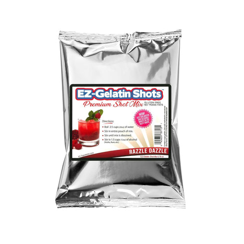 Razzle Dazzle Jello Shot Mix 6.78 oz - Premium Gluten-Free Jello Mix for Tasty Jello Shots - Easy to Make EZ Gelatin Powder Mix for Jello Shots - ...