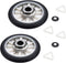 AMI PARTS 349241T Rear Drum Support Roller Kit -180 days warranty-Compatible with Whirl-pool Ken-more Dryers-Replaces 26000349241, 337089, 3389901, 349241T, 99989679, AP3098345