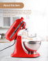 C-shaped K45DH Coated Dough Hook, Attachment for KitchenAid 4.5-5.0 Quart Bowel, Compatible with KitchenAid K45 K45SS KSM90 KSM150 Tilt-Head Stand...