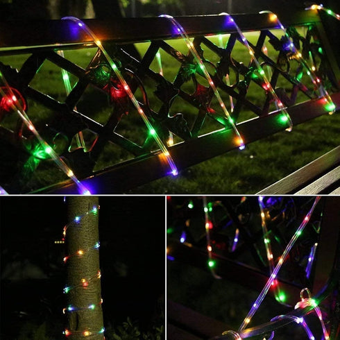 Solar Rope Lights,100 LEDs 33ft/10M Waterproof Solar String Copper Wire Light,Outdoor Rope Lights for Garden Yard Path Fence Tree Wedding Party De...
