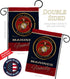 Marines Proudly Family Burlap - Armed Forces Marine Corps USMC Semper Fi United State American Military Veteran Retire Official - House Banner Sma...