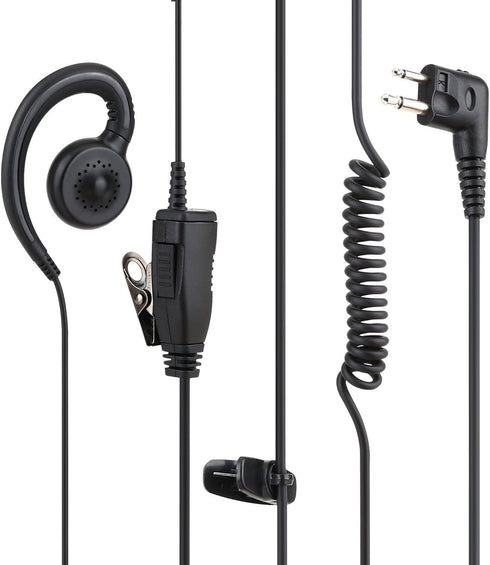 Walkie Talkie Swivel Earpiece with Microphone and PTT for MOT Two Way Radio - Motorola Swivel Earpiece Compatible with Walkie Talkies CLS1410, CLS...