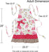 Wrapables Mother and Daughter Ruffles and Roses Apron for Baking, Cooking & Crafts...