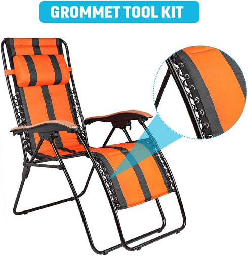 Grommet Eyelets Tool Kit, Grommet Setting Tool and 100 Sets Grommets Eyelets with Storage Box (3/8 Inch Inside Diameter)...