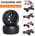 1/10th Scale Off-Road RC Tires&12mm Hex Wheel Rims, Pre-glued with Sponge Inserts Compatible with Traxxas Redcat Exceed RC 1:10 Buggy...