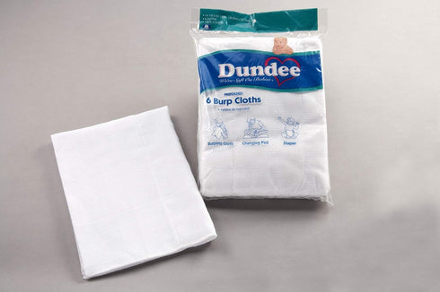 Dundee Burp Cloths/Diapers, White , 14.5x20.5 Inch (Pack of 6)...