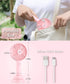 Handheld Fan Mini Fan,Small Personal Portable Fan, USB Desk Fan,Rechargeable Eyelash Fan for Makeup,8-13hours Operated Small Makeup Eyelash Fan fo...