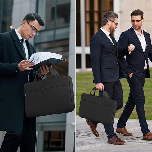 15.6 Inch Laptop Sleeve, Water Resistant Laptop Case Protective Computer Cover with Pocket, Durable Computer Carrying Bag Compatible with MacBook,...