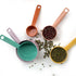 Plastic Measuring Cups and Spoons Set - 10 Pcs Colorful Kitchen Measuring Tool, Engraved Metric/US Markings Stackable Silicone Measure Cup for Liq...