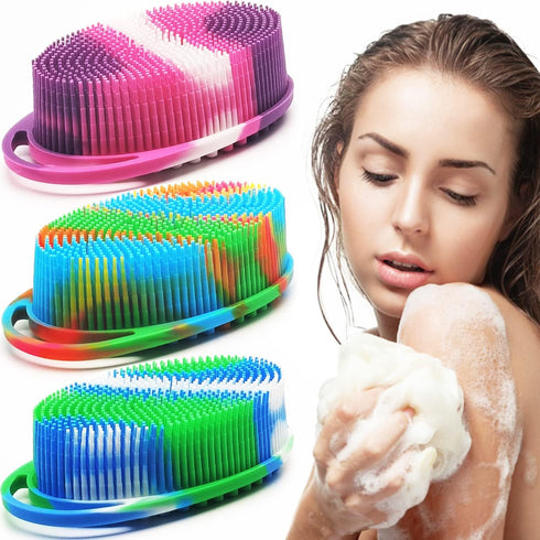 Silicone Body Brush, Exfoliating Body Scrubber, Silicone Body Scrubber Loofah, Silicone Bath Brush, Soft Exfoliating Body Bath Shower Scrubber Bru...