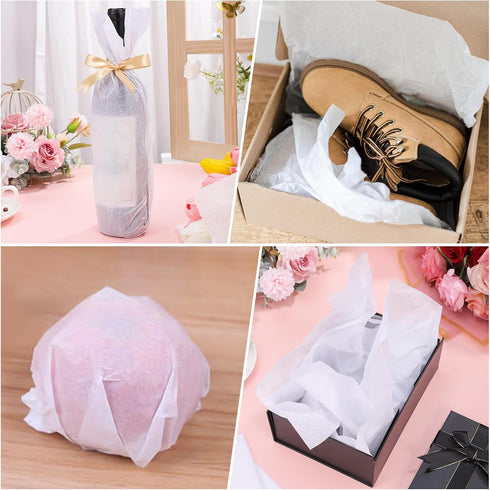 160 Sheets White Tissue Paper 14 X 20 Inches Tissue Paper Bulk for Packaging Gift Bags Wedding Birthday Art Crafts...