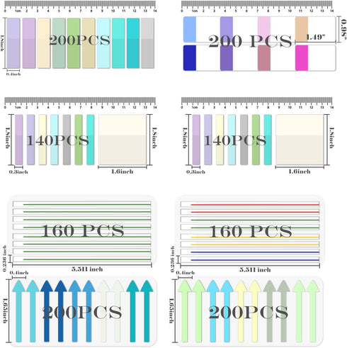 BAYTORY 1400 Sheets Transparent Sticky Index Tabs, Clear Sticky Notes Page Book Markers, Writable and Repositionable File Tabs Flags, Label Sticke...