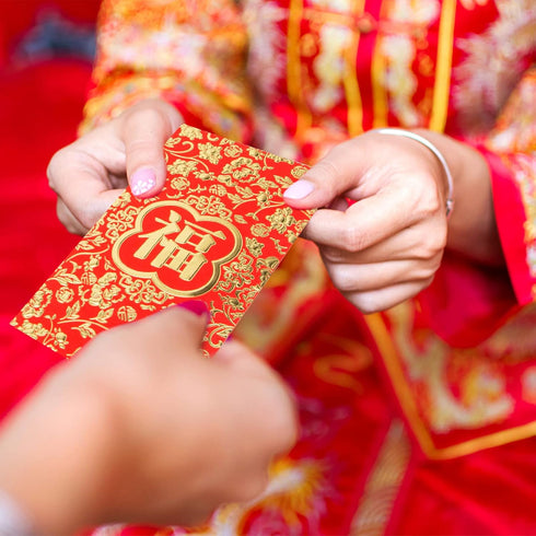 VGOODALL 36PCS Red Envelopes Chinese 2024 Dragon Year,Chinese New Year Hong Bao Packet Red Gold Lucky Money Pockets 6.6x3.5 Inch for New Year Spri...