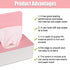 NOVWANG Wipes Dispenser, Baby Wipe Holder, Keeps Wipes Fresh, Refillable Wipe Container Baby Wipes Case for Bathroom Wipes Pouch Case, Pink...