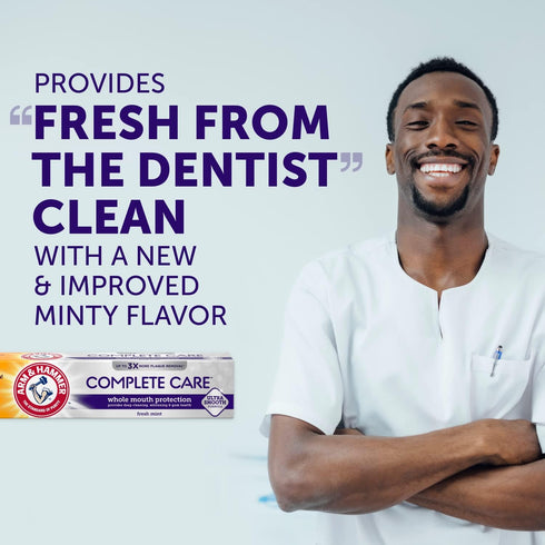 Arm & Hammer Complete Care Toothpaste, Fresh Mint Flavor, Whole Mouth Protection, 6.0oz (4-Pack)...