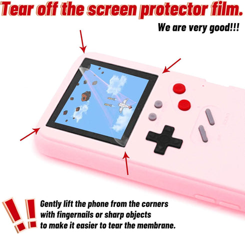 Game Console Case for iPhone, Retro Protective Cover Self-Powered Case with 36 Small Games,Full Color Display,Video Game Case for iPhone 15 Plus (...