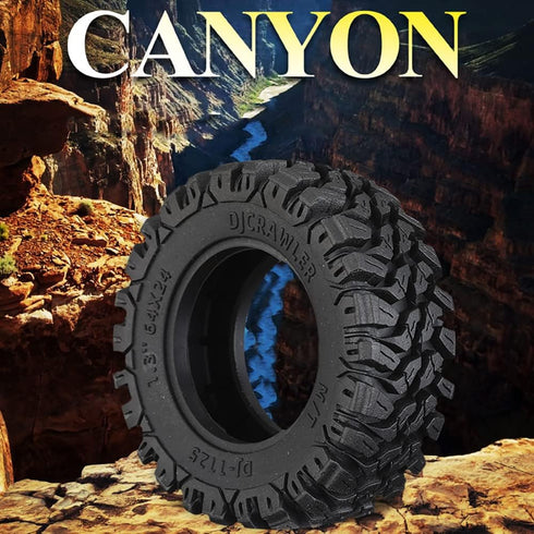 4PCS 1.33 Inch Rubber Butyl Rain Forest Mud Tire with Sponge Liner for 1/18 1/24 Scx24 Fcx24 TRX-4M Bronco RC Car Wheel Upgrade Accessories...