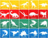20 Pieces Stencils Dinosaurs for Sidewalk Chalk Colorful Translucent Dinosaur Stencils for Kids Animal Spray Paint Stencil Animal Template for DIY...