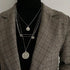YERTTER Father's Day Multi-Layered Paper Clip and Coin Pendant Necklace Boho Jewelry Set Layered Pendant Statement Chunky Chain Necklace for Women...