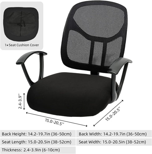 DIVA EN CAMINO DEC Stretchable Desk Office Chair Seat Cushion Covers - Universal Spandex Computer Chair Slipcover - Removable Washable Cushion Pro...