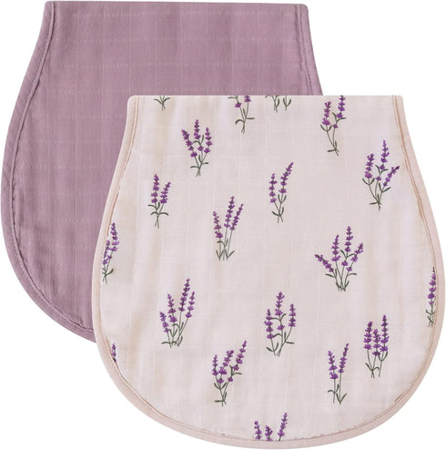 LifeTree Muslin Baby Burp Cloths - Ultra Soft 2 Pack Organic Cotton Large 22'' by 10'' Absorbent Milk Spit Up Rags - Burping Cloths for Newborn, G...