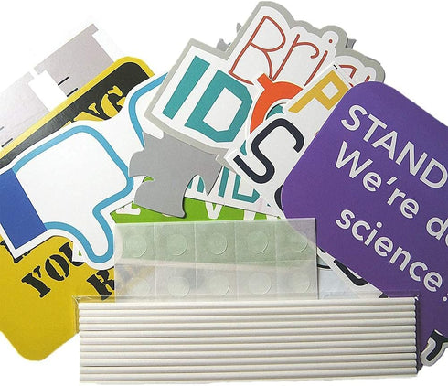 12Pcs Science Photo Booth Props with Stick Mad Scientist Selfie Props Chemistry Laboratory Party Supplies Boy Girl First 1st Bday Baby Shower...