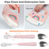Baby Feeding Supplies Baby Fruit Spoon and Bib BPA Free Baby Food Feeder(Pink)...