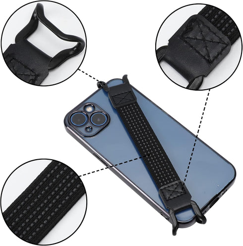 3 Pack Mobile Phone Security Hand Strap Holder for 5.2-7.5 Inch Smartphones Universal Drop Prevention Elastic Bundle Grip Belt for Kindle Phone 13...