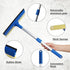 Professional Window Squeegee,2 in 1 Squeegee Window Cleaner with Long Stainless Steel Handle,Sponge Car Window Squeegee for Gas Station, Glass,Sho...