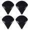 WSYUB 4Pcs Blender Puff Pure Cotton Face Soft Triangle Wedge Makeup Pad for Undereye Loose Mineral Body Powder, Black, Velour Sponge Makeup Tool...