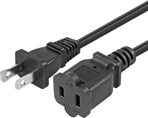 VSEER 2 Prong Extension Cord US AC 2-Prong Male and Female Power Cable SPT2 16AWG 13A/125V, USA Outlet Saver Power Extension Cord Cable for NEMA 5...