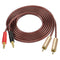 MEIRIYFA 2RCA Plugs to 2 Banana Plugs Speaker Wire, Dual Banana Plug to RCA Male Plug OFC HiFi Speaker Cable for Speaker Subwoofer - 2M...