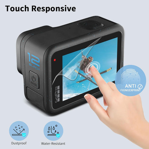 JJC 2 Pack Lens Screen Protector for GoPro HERO 12 11 10 Black Camera, 6 pcs Anti-Fingerprint Anti-Scratch Anti-Bubble - 9H Hardness 2.5D Rounded ...