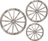 Qunclay 3 Pcs Wooden Wagon Wheel Decor 12/10/8 Inch Old Western Western Wall Decor Farmhouse Wagon Wheels Rustic Yard Wall Art Decor Hanging Decor...