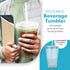 Simple Green Solutions - Customizable Paper Insert Acrylic Double Wall Cup for Cold Drinks, Clear Reusable Cups with Lids & Straws, Insulated Plas...