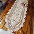 Damanni Oval Cotton Handmade Crochet Lace Table Runner Doilies Dresser Scarf ,15 Inch by 63 Inch?Beige...