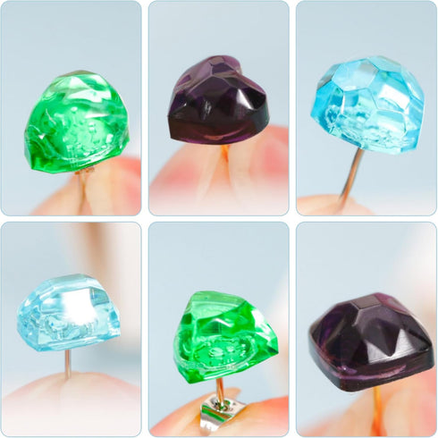 BROVITI Mini Gem Resin Jewelry Making Supplies Kit Mini Gem Ear Stud Crystal Epoxy Mold with Ear Studs and Earring Backs for DIY Art Craft Jewelry...