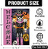 Welcome Pink Halloween Nutcracker Decorative Garden Flag, Spooky Skeleton Skull Jack O Lantern Pumpkin Yard Outside Home Decorations, Gothic Holid...