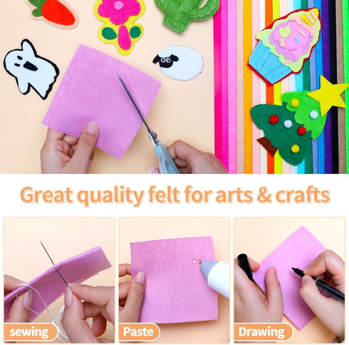 108pcs Felt Sheets, 4"x4", White Felt, Felt Fabric Sheets, Nonwoven Felt for DIY and Sewing Projects, Square Felt....